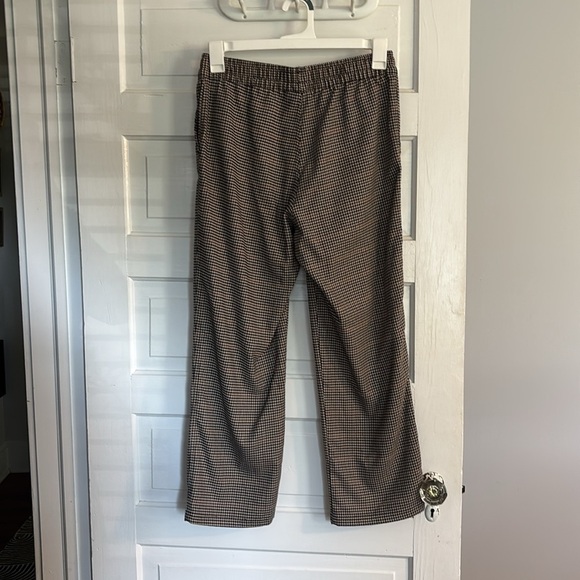 H&M Pull On Houndstooth Brown Checkered Pants - Picture 4 of 4